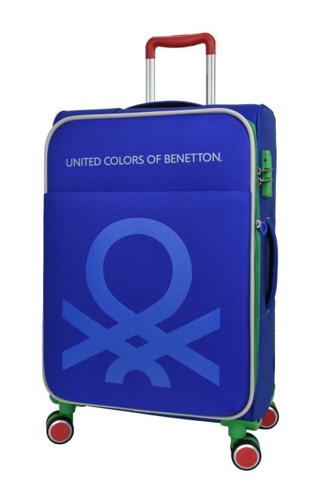 Benetton Orta Boy Kumaş Valiz Saks Mavi Bnt2200