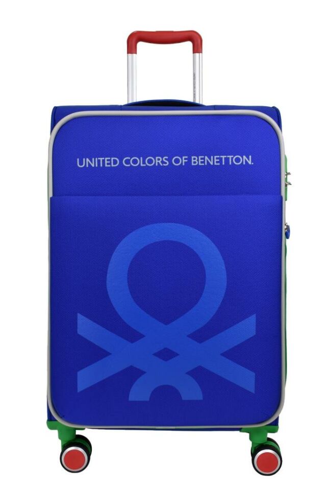 Benetton Orta Boy Kumaş Valiz Saks Mavi Bnt2200