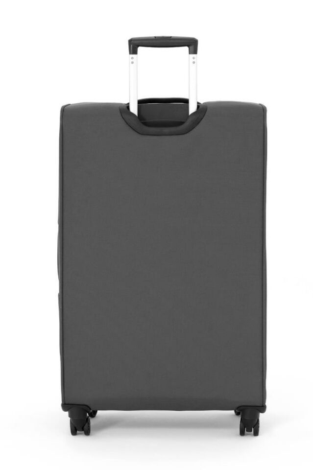 Pierre Cardin Büyük ve Kabin 2'li Valiz Seti Ultra Light Hafif Kumaş Valiz Gri PC4200
