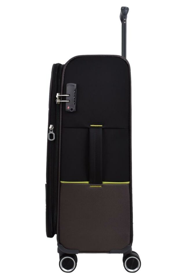 Ultra Light Hafif Lüx Kumaş 2'li Valiz Seti Büyük Boy - Kabin Boy Siyah PC8200