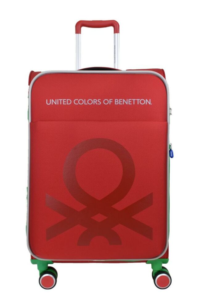 Benetton Orta ve Kabin 2'li Valiz Seti Ultra Light Hafif Kumaş Valiz Kırmızı Bnt2200