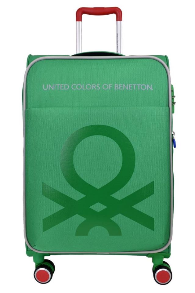 Benetton Büyük ve Orta 2'li Valiz Seti Ultra Light Hafif Kumaş Valiz Yeşil Bnt2200
