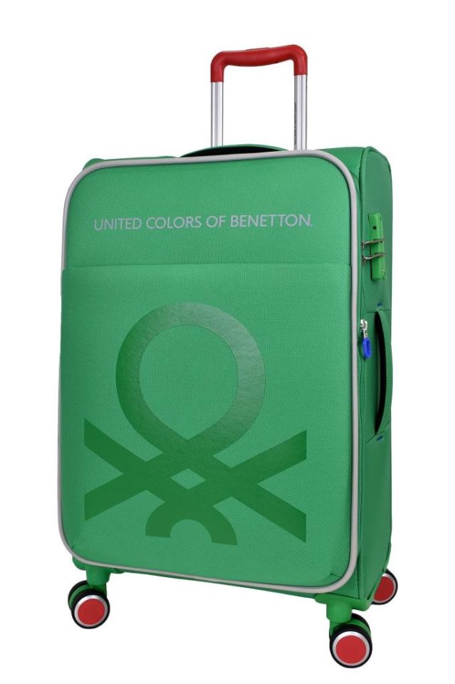 Benetton Orta ve Kabin 2'li Valiz Seti Ultra Light Hafif Kumaş Valiz Yeşil Bnt2200