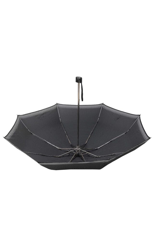 April Kadın Şemsiye Mini Micro Beyaz Puantiyeli Siyah 03-L