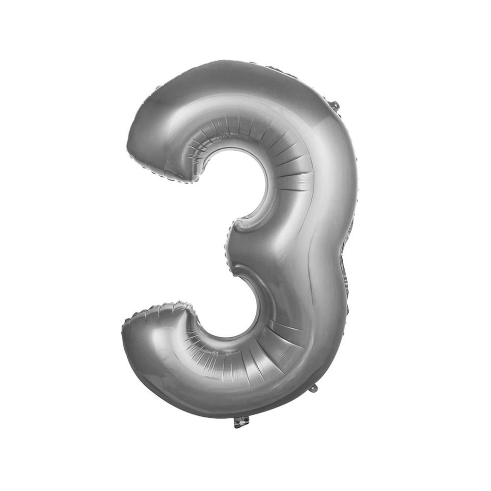 FOLYO RAKAM BALON 16 İNÇ GÜMÜŞ 3