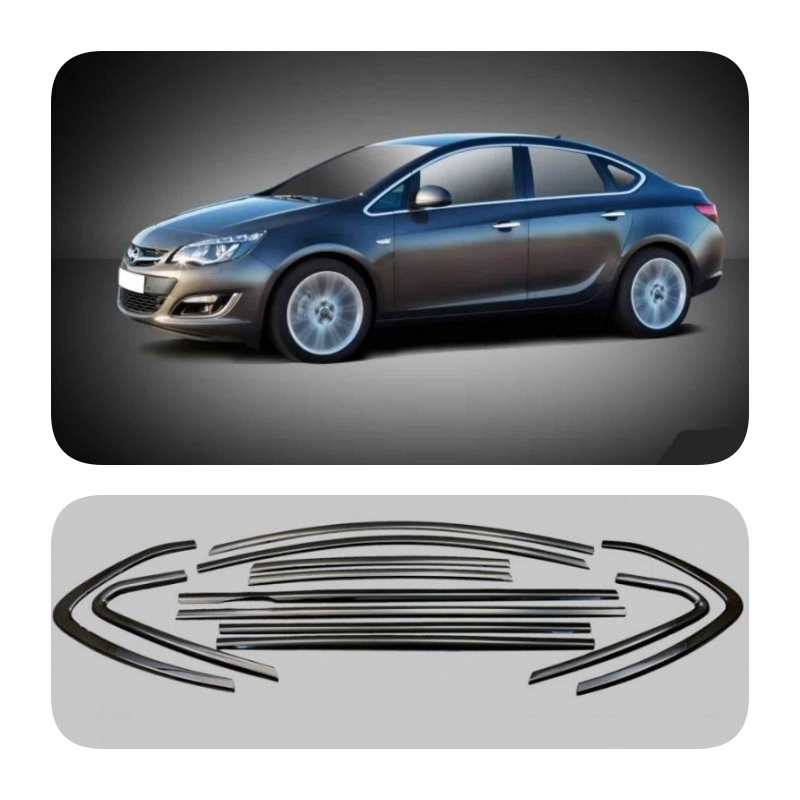 Opel Astra J Hb Cam Çıtası Çerçevesi Parlak Siyah Komple 2010-2014 arası
