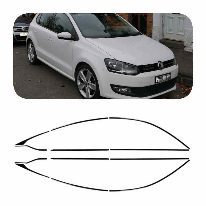 Vw Polo Cam Çıtası 12 Parça Full Tamtur Kaplama Piona Black 2009-2017