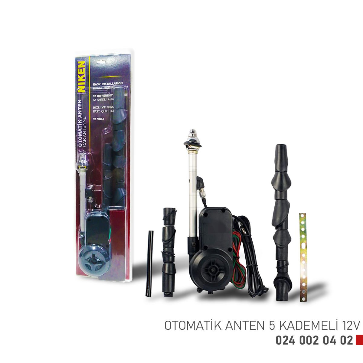 Otomatik Anten 5 Kademeli 12v Niken