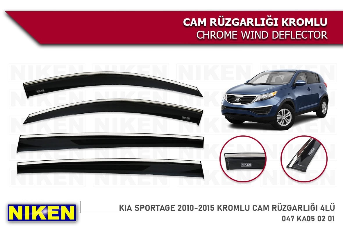 Kia Sportage Kromlu Cam Rüzgarlığı Niken 2010-2015