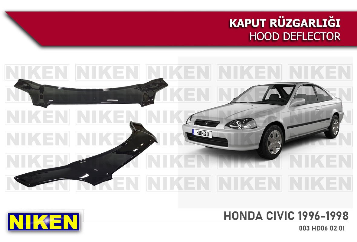 Honda Civic Kaput Rüzgarlığı Koruyucu 1996-1998 arası