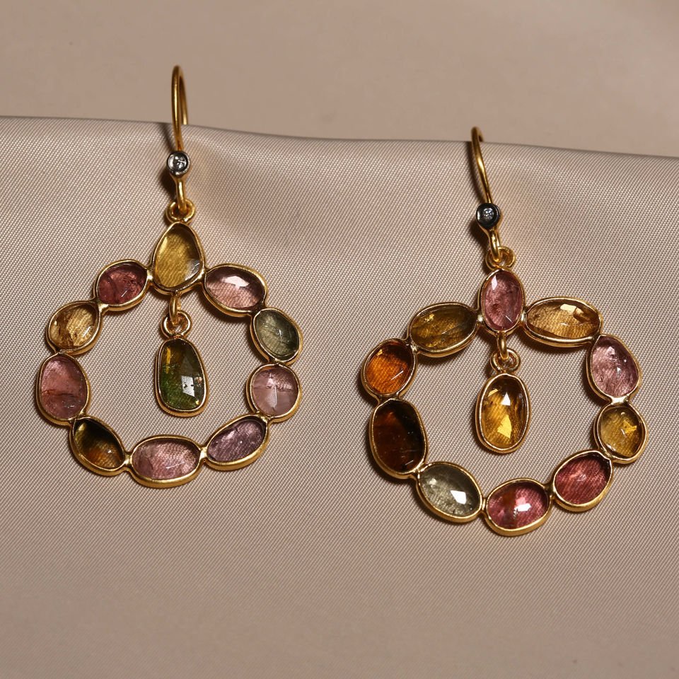 Colored Stone Earrings