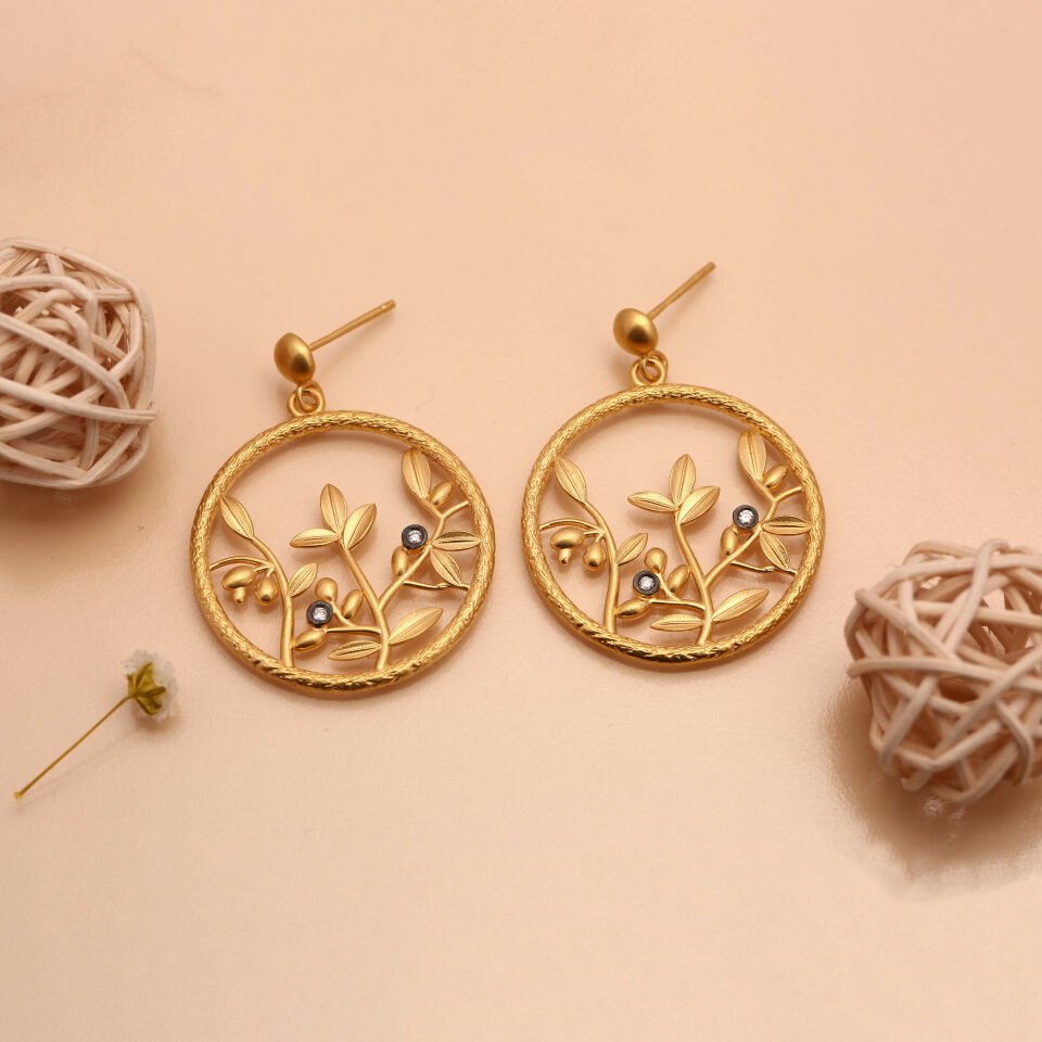 Olive Branch Figured Earrings