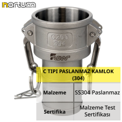 C TIPI PASLANMAZ KAMLOK (304)