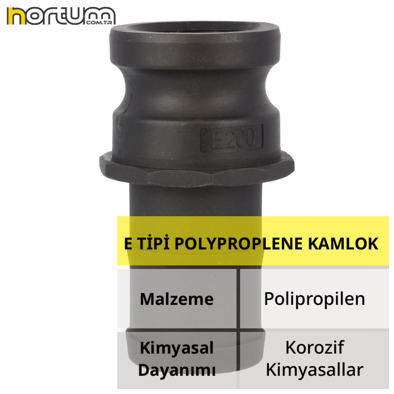 E TİPİ POLYPROPLENE KAMLOK