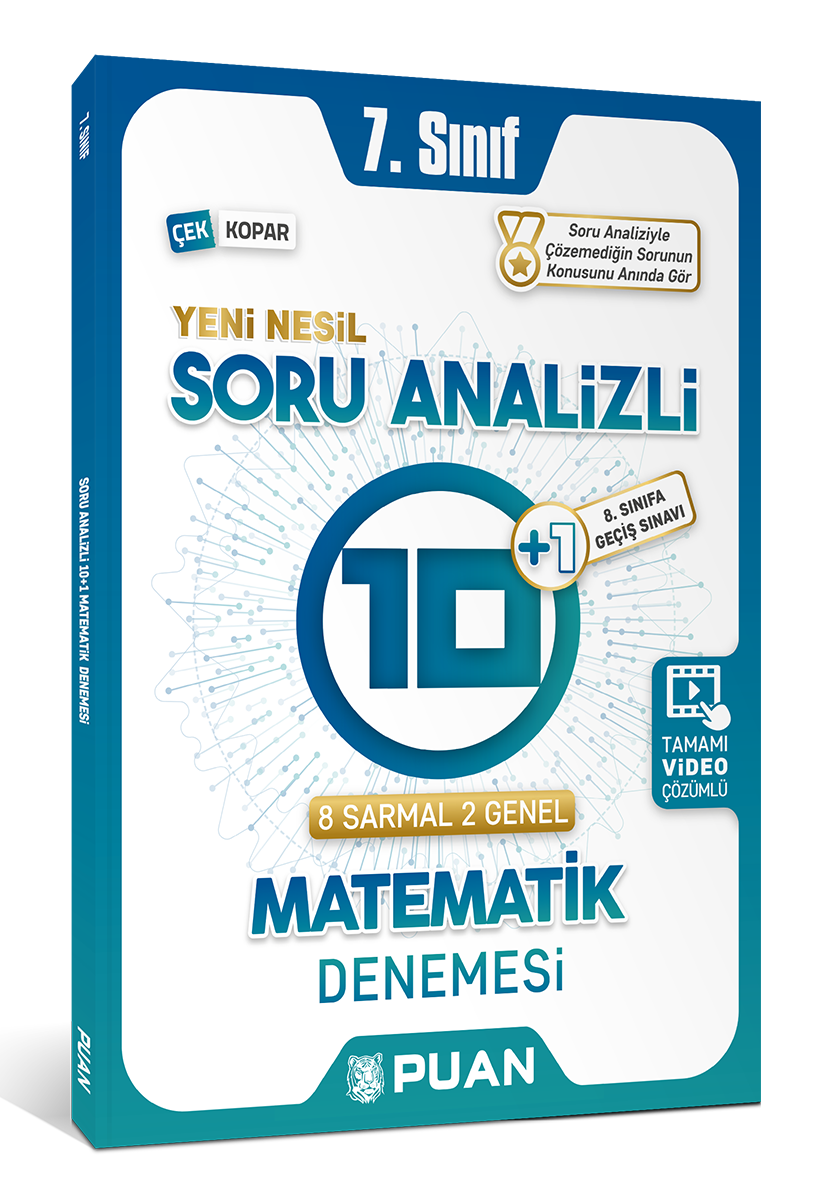 Puan Yayınları 7. Sınıf Matematik Soru Analizli 10+1 Deneme