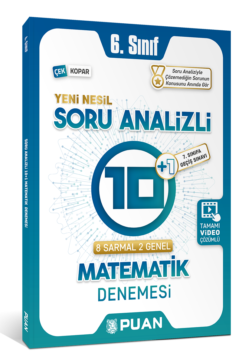 Puan Yayınları 6. Sınıf Matematik Soru Analizli 10+1 Deneme