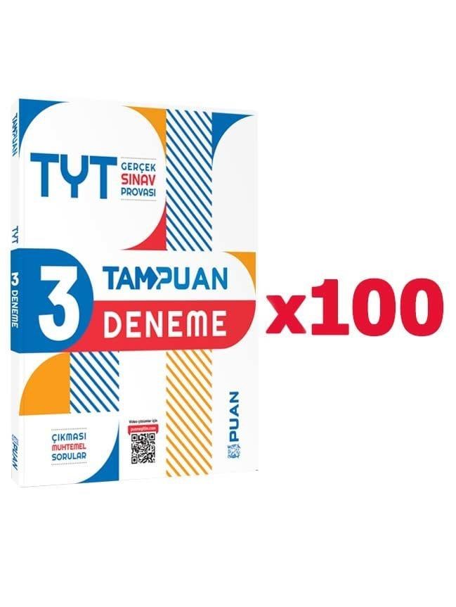 Puan Yayınları Tam Puan TYT 3 Deneme 100'lü Paket