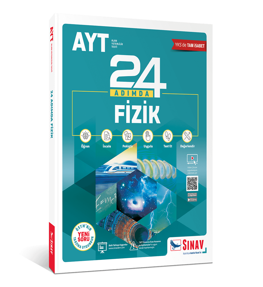 Sınav Yayınları AYT Fizik 24 Adımda Konu Anlatımlı Soru Bankası