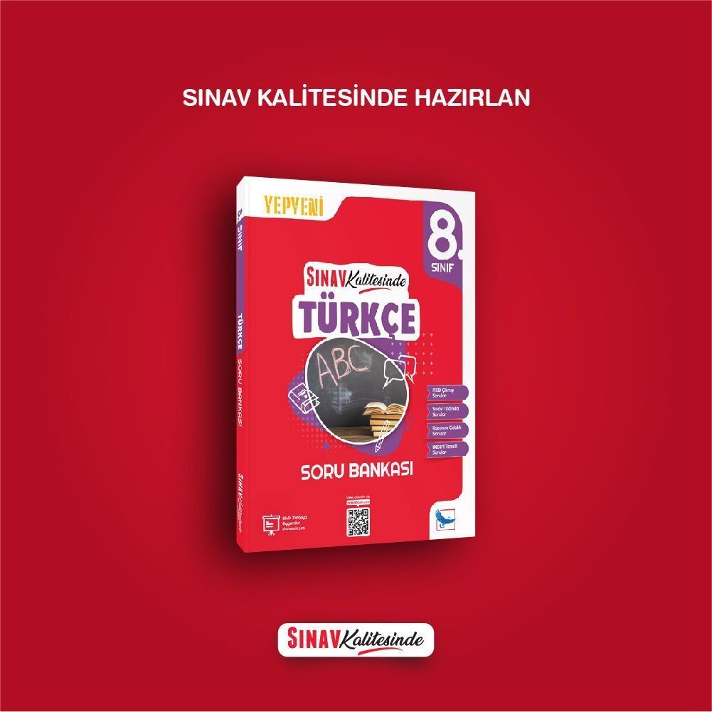 Sınav Yayınları 2024 Sınav Kalitesinde 8. Sınıf LGS Türkçe Soru Bankası