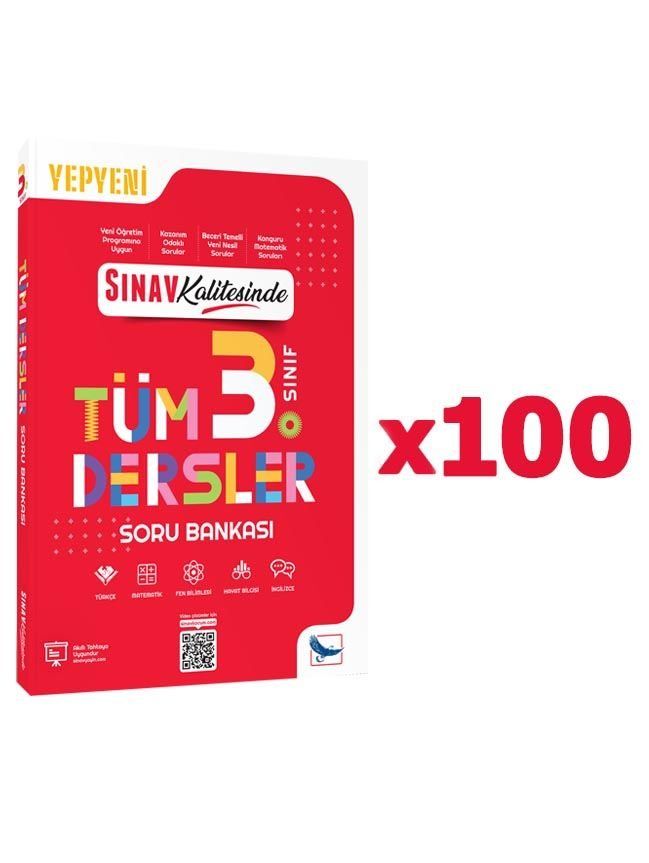 Sınav Yayınları Sınav Kalitesinde 3. Sınıf Tüm Dersler Soru Bankası 100'lü Paket