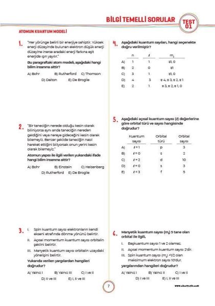Sınav Yayınları 11. Sınıf Kimya Soru Bankası