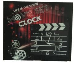 Clapperboard Clock  Analog Klaket duvar Saati