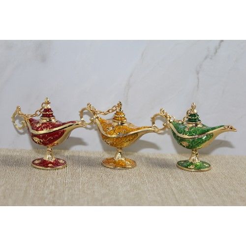 Swarovski Taşlı Minik Figür - Alaaddin'in Lambası