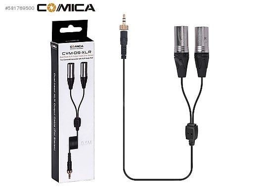 Comica CVM-DS-XLR 3.5mm Çift XLR Erkek Stereo ses Çıkış Kablosu