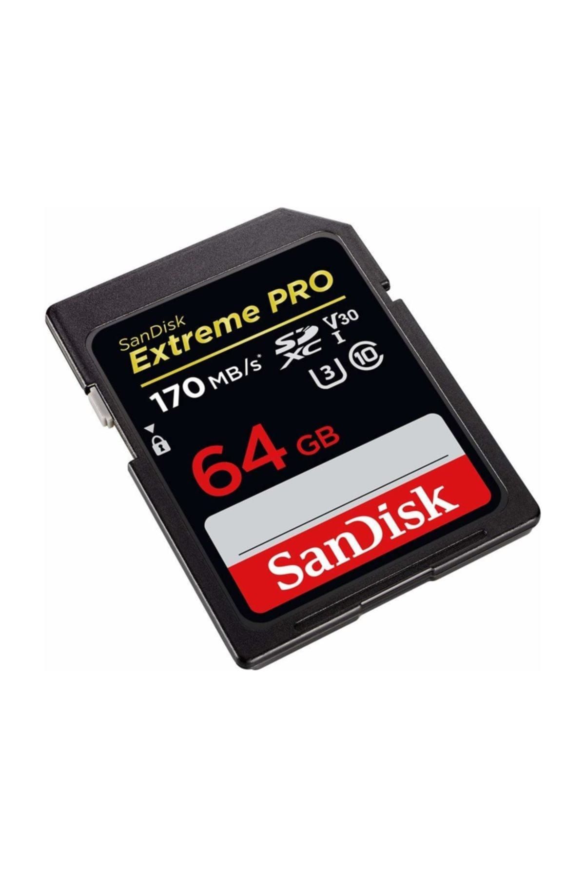 SanDisk SD 64GB Extreme Pro 170Mb/s C10 SDXC Hafıza Kartı