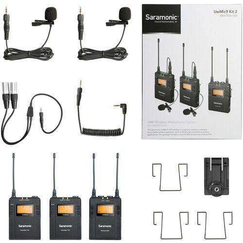 Saramonic UwMic9 (RX9+TX9+TX9) İkili Kablosuz Yaka Mikrofonu