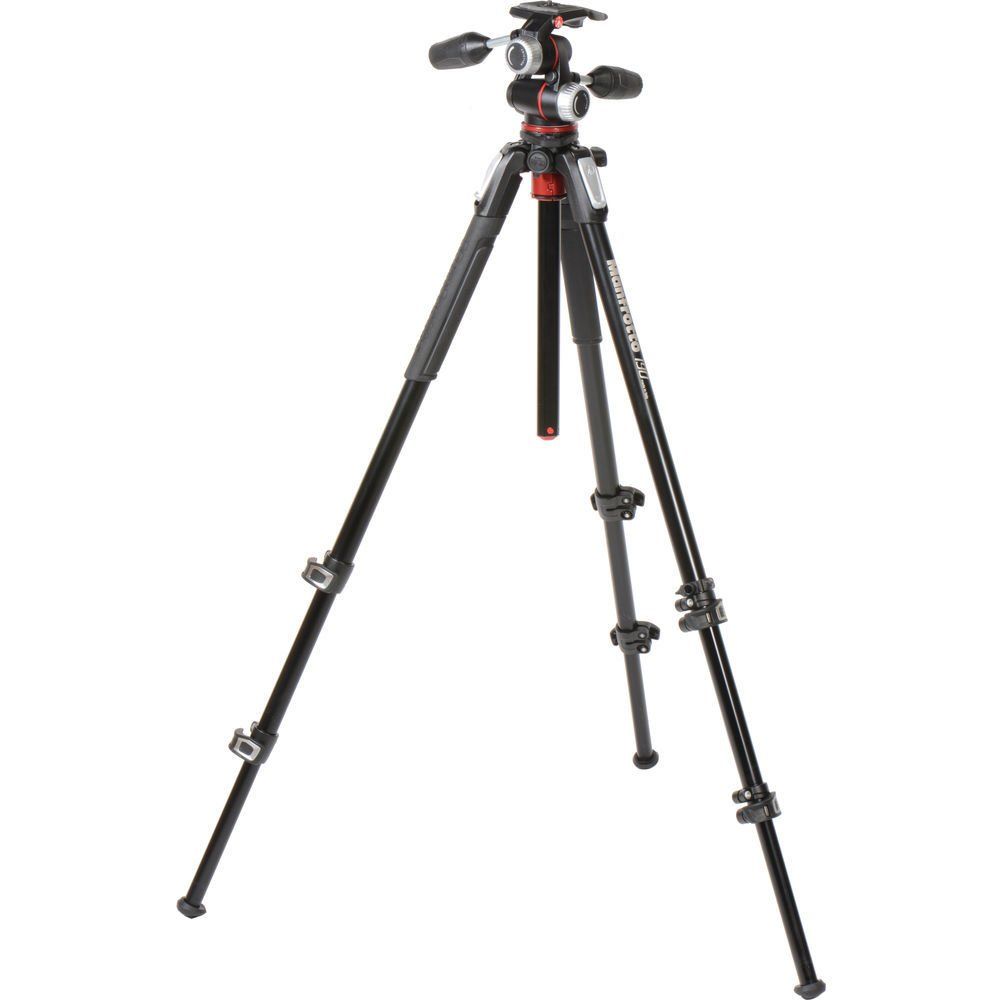 Manfrotto MK190XPRO3-3W 3 Yönlü Pan / Tilt Kafalı Alüminyum Tripod