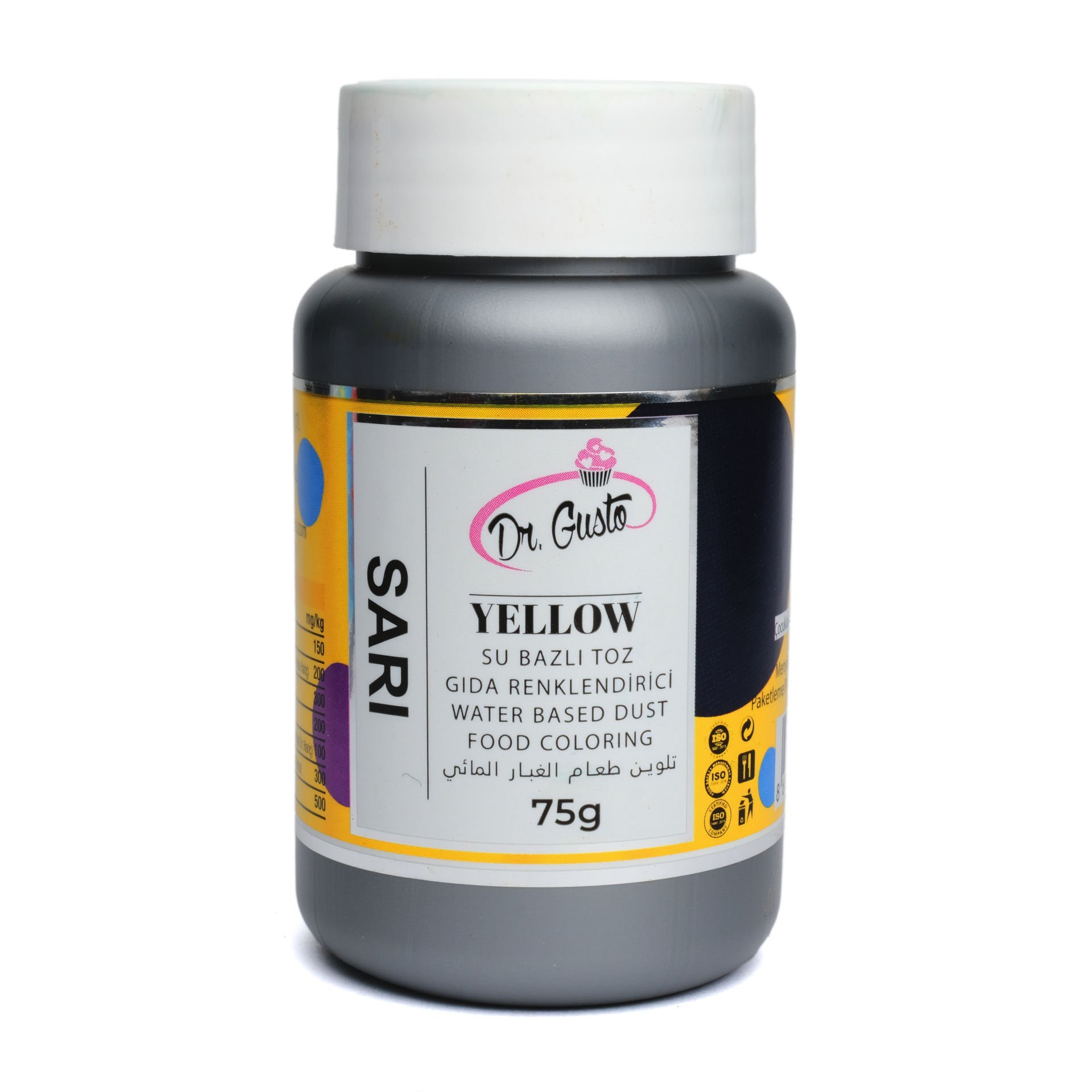 DR. GUSTO SU BAZLI TOZ GIDA BOYASI SARI - 75