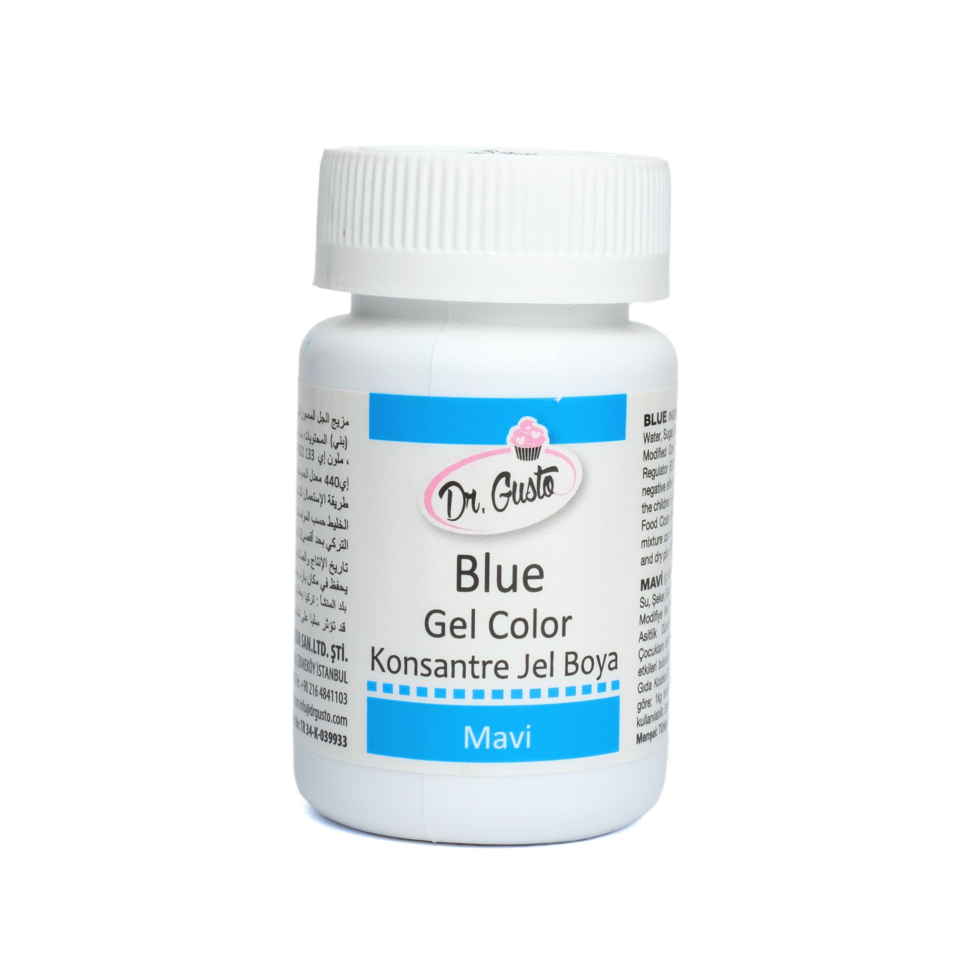 DR. GUSTO BOTTLE GEL PAINT BLUE - 100 GR