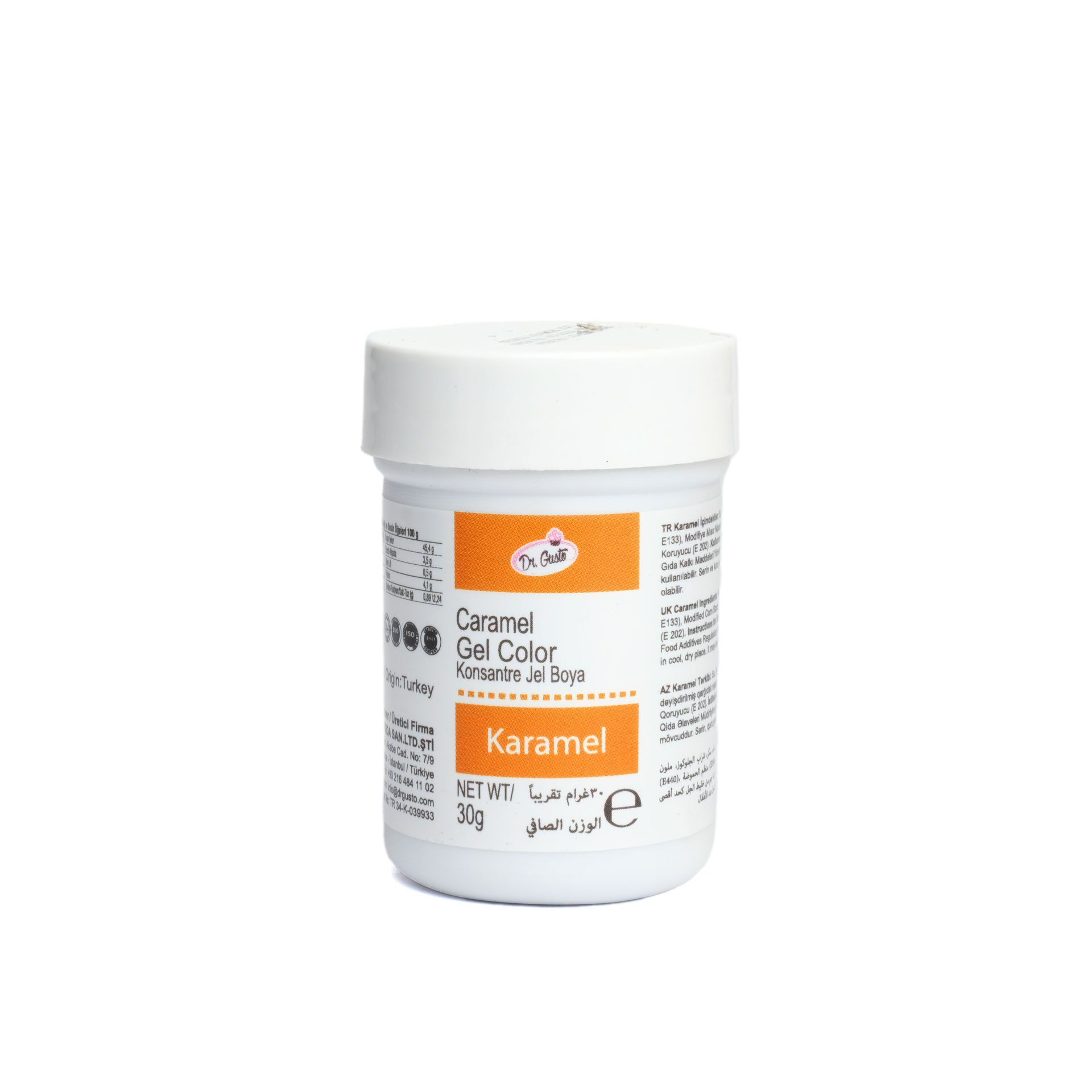 DR. GUSTO ŞİŞE JEL BOYA KARAMEL - 30 GR