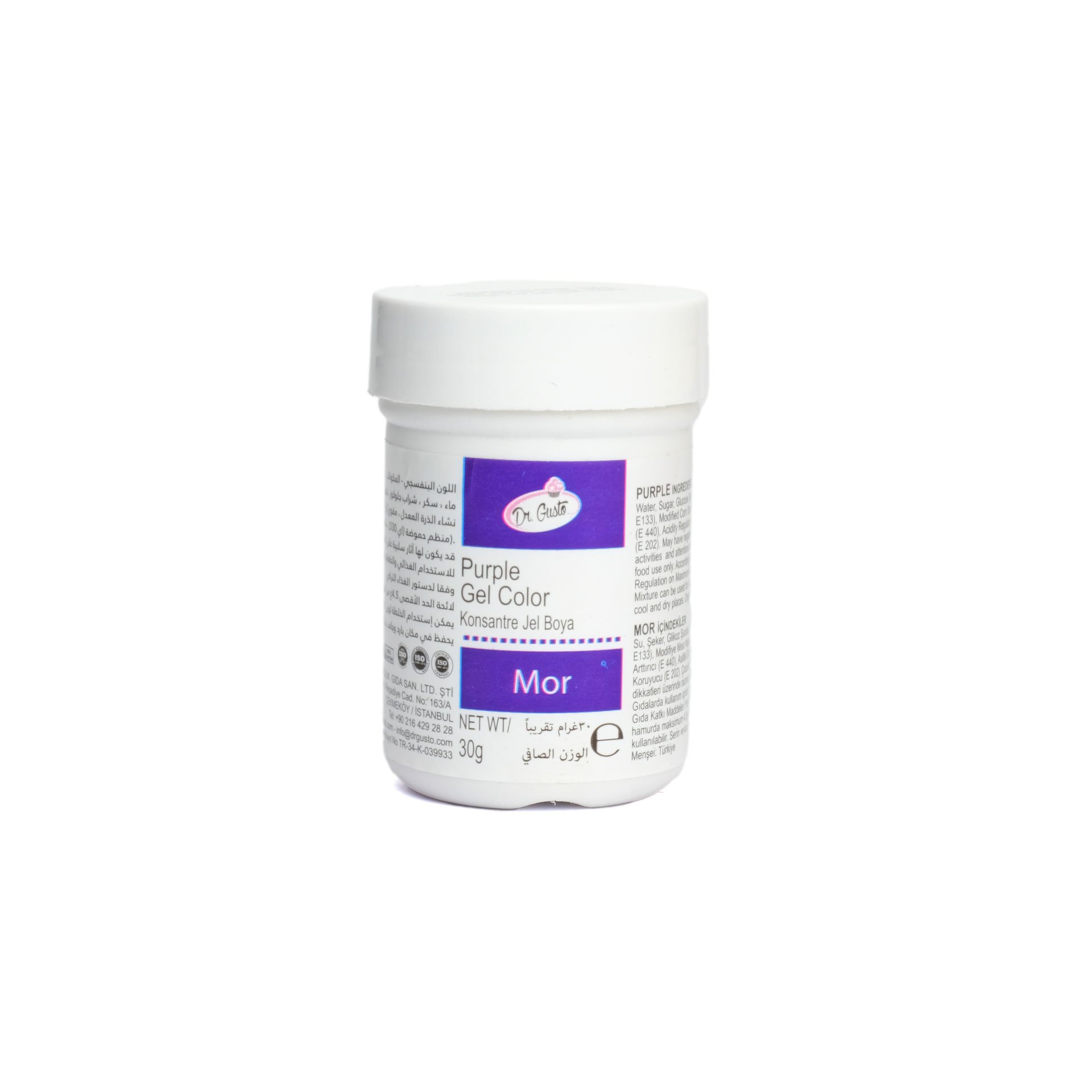 DR. GUSTO ŞİŞE JEL BOYA MOR - 30 GR