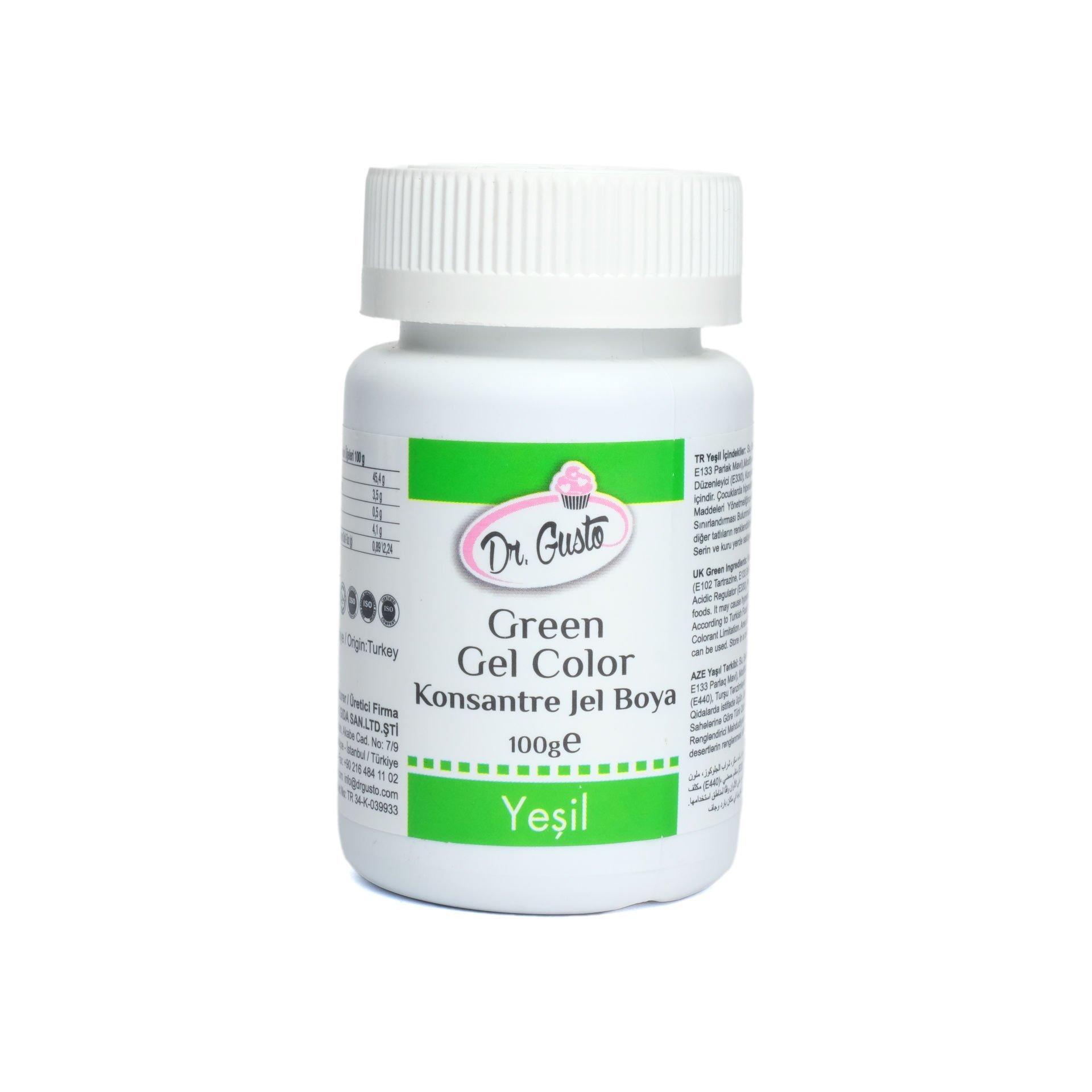 DR. GUSTO ŞİŞE JEL BOYA YEŞİL - 100 GR
