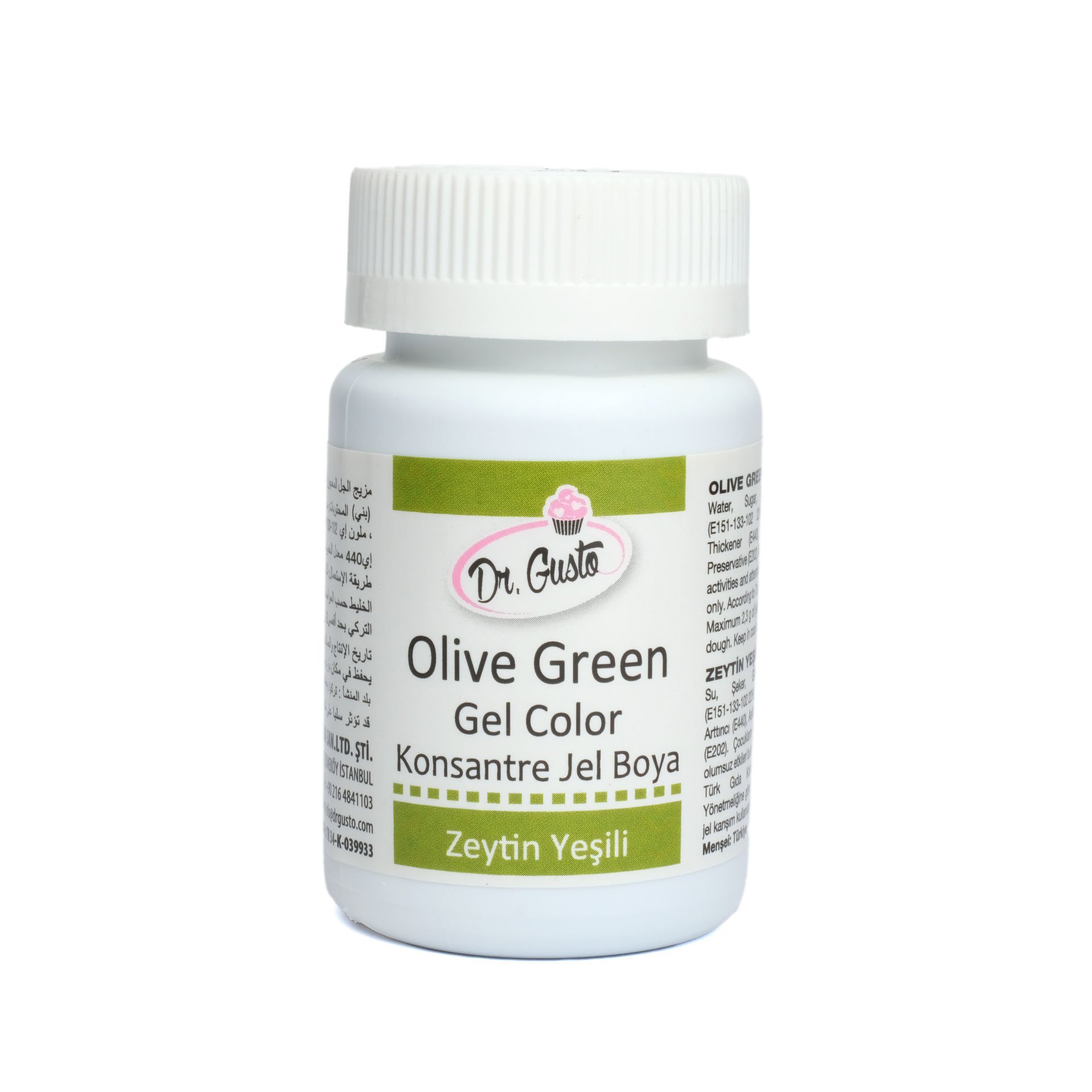 DR. GUSTO ŞİŞE JEL BOYA ZEYTİN YEŞİL - 100 GR