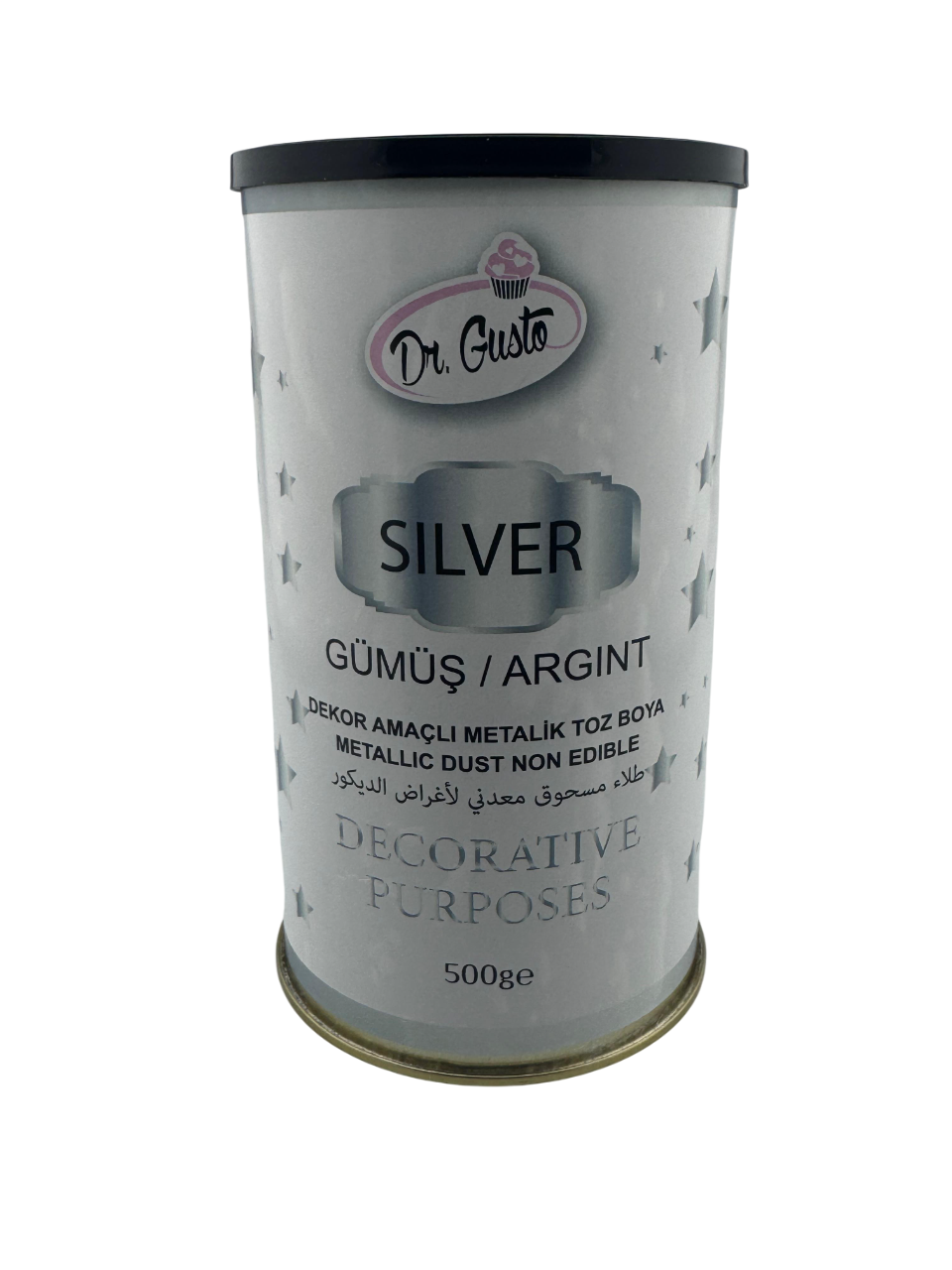 DR. GUSTO EXPORT GIDA DIŞI METALİK TOZ BOYA GÜMÜŞ - 500 GR