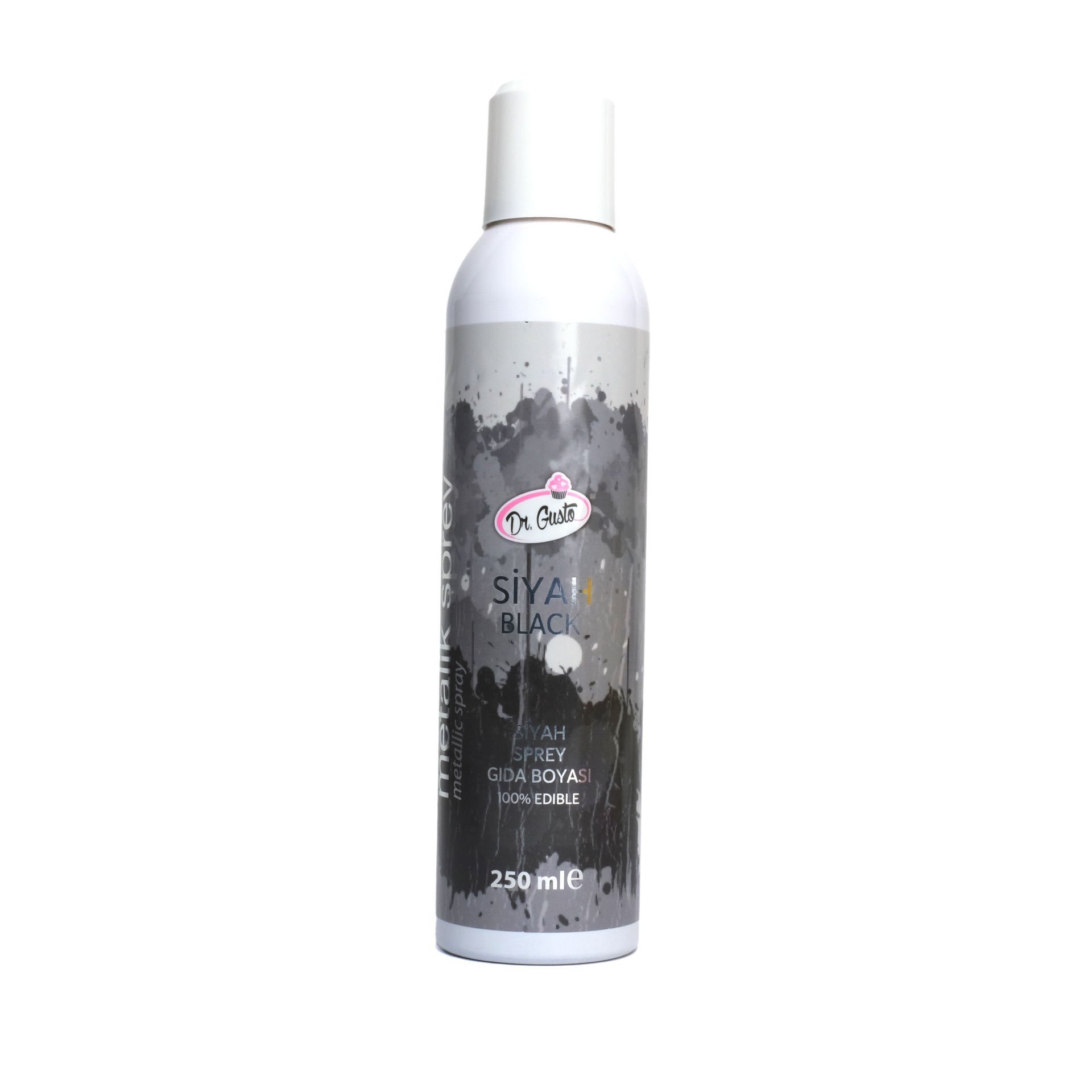DR. GUSTO METALİK SPREY BOYA SİYAH - 250