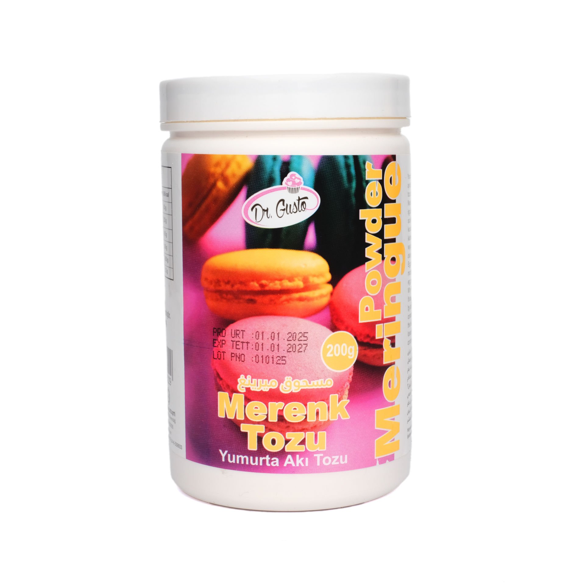 DR. GUSTO MEDIUM KATKI MADDESİ YUMURTA AKI TOZU - 200 GR