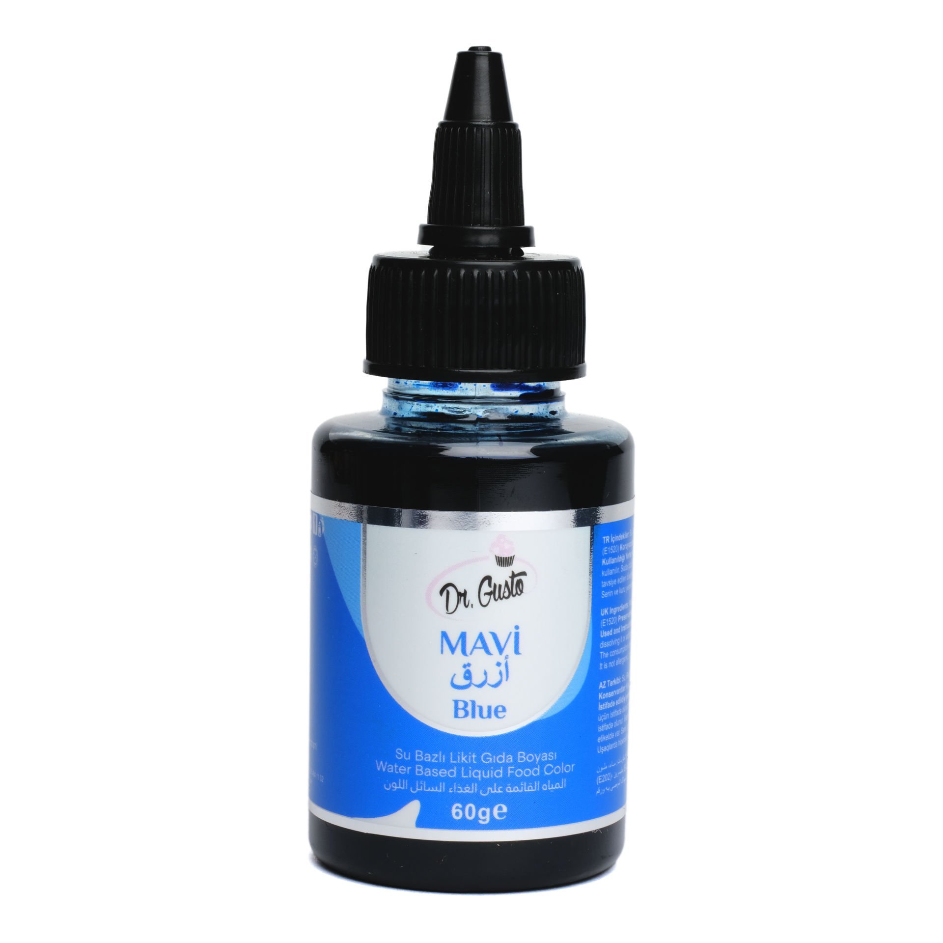 DR. GUSTO SU BAZLI LİKİT GIDA BOYASI MAVİ - 60