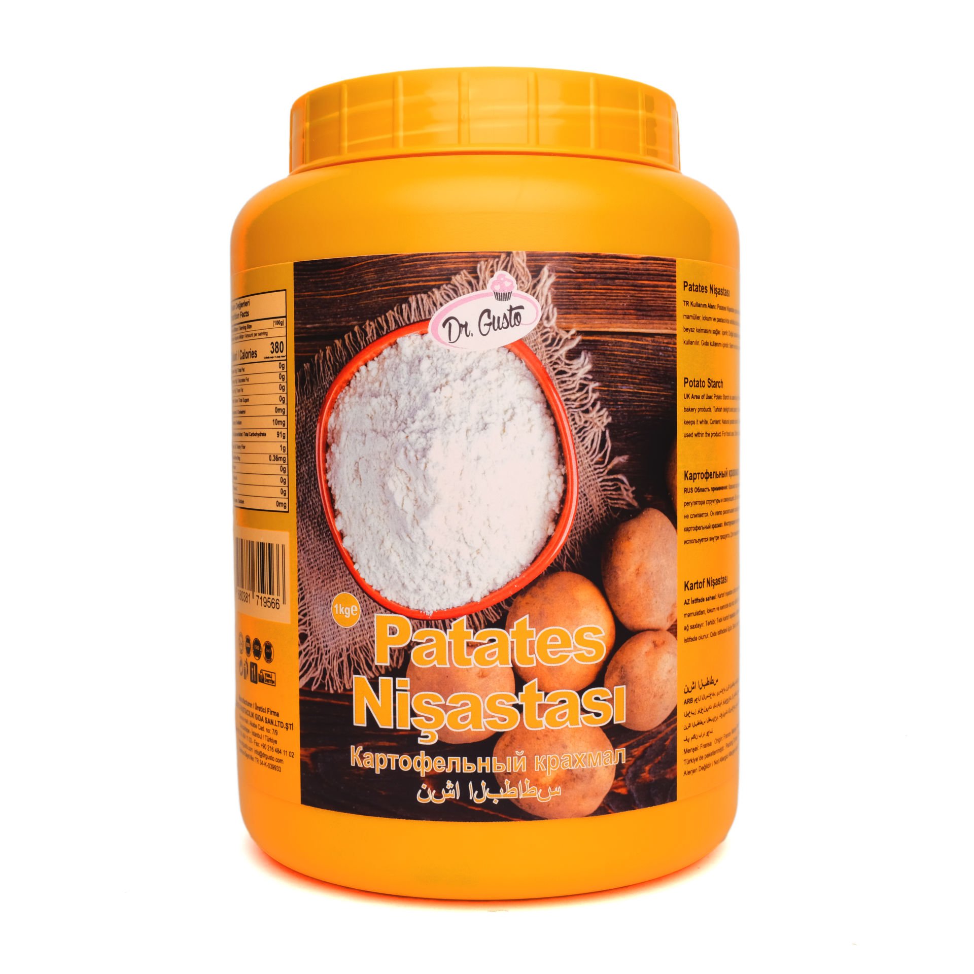 DR. GUSTO KATKI MADDESİ DOĞAL PATATES NİŞASTASI - 1000 GR