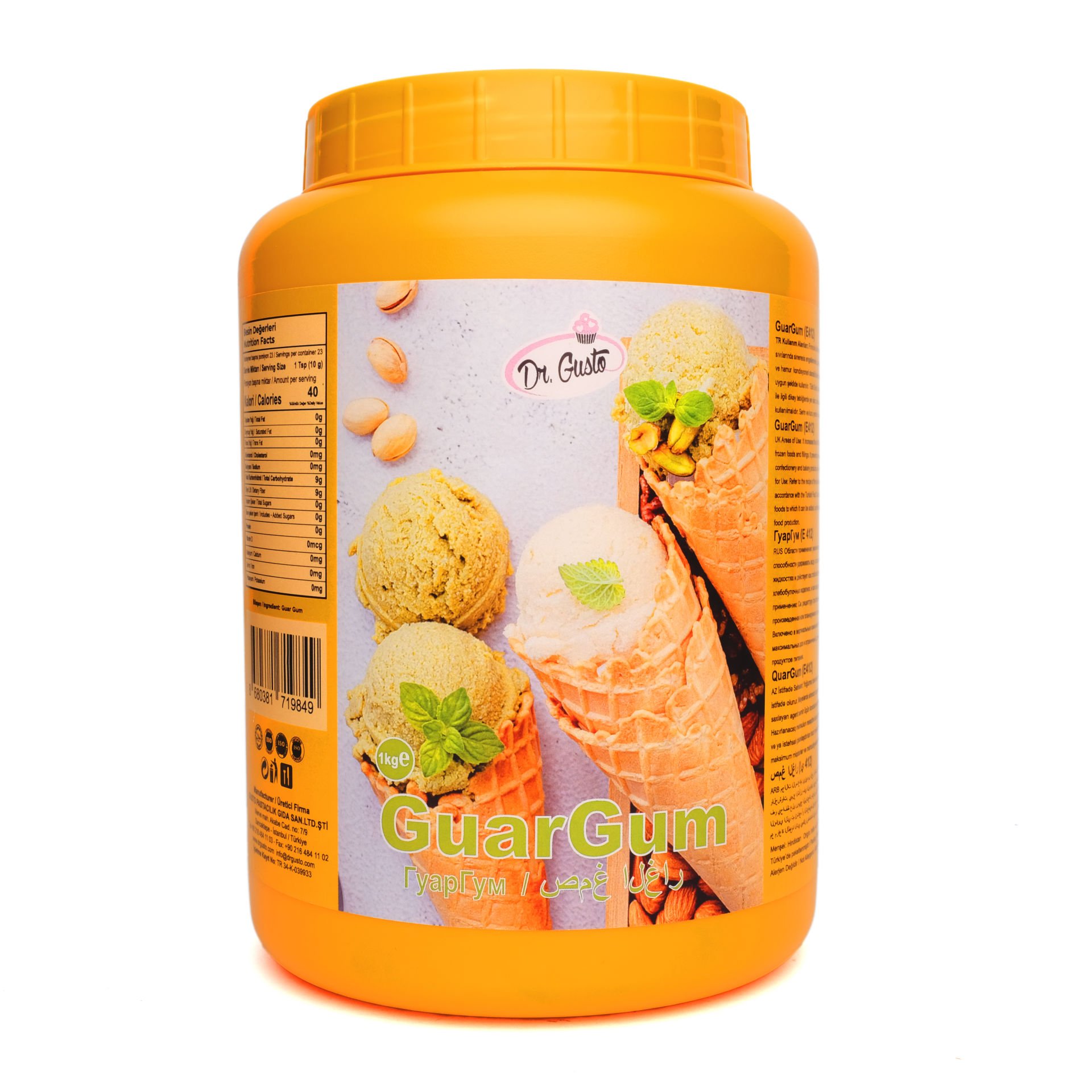DR. GUSTO KATKI MADDESİ GUAR GUM - 1000 GR