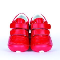 Hakiki Deri Ortopedik İlk Adım Bebek Ayakkabısı Kırmızı