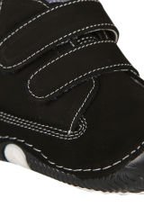 Hakiki Deri Ortopedik İlk Adım Bebek Ayakkabısı Siyah Bot