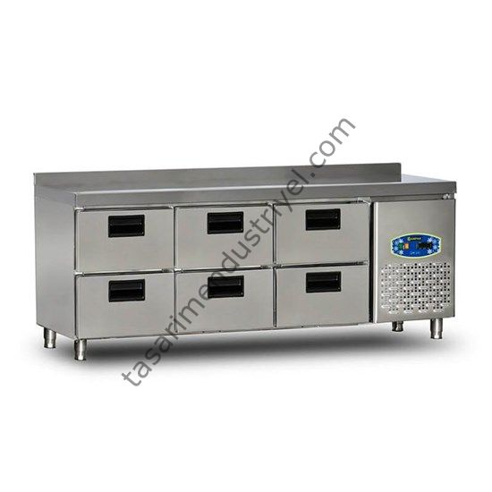 Dampak 6 Çekmeceli Tezgahaltı Buzdolabı 200x60x85 22TBF0S-60.6C