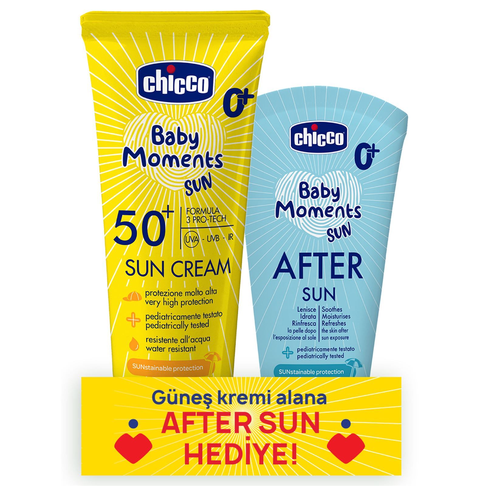 Chicco Baby Moments Sun Güneş Spreyi SPF 50+ - 150 ml + After Sun Hediye