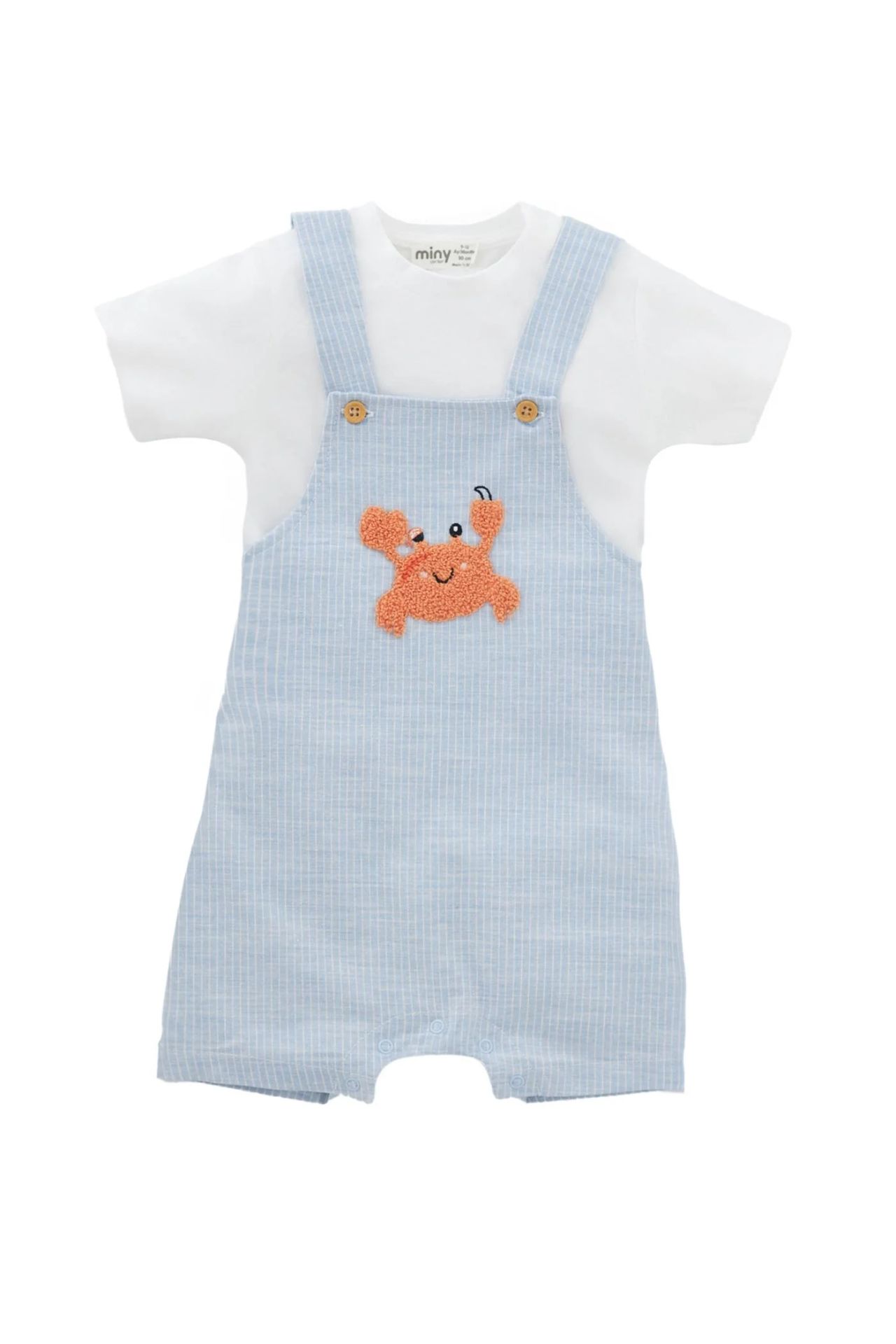Minycenter Erkek Bebek Salopet Set 24E002 Karışık Renkli