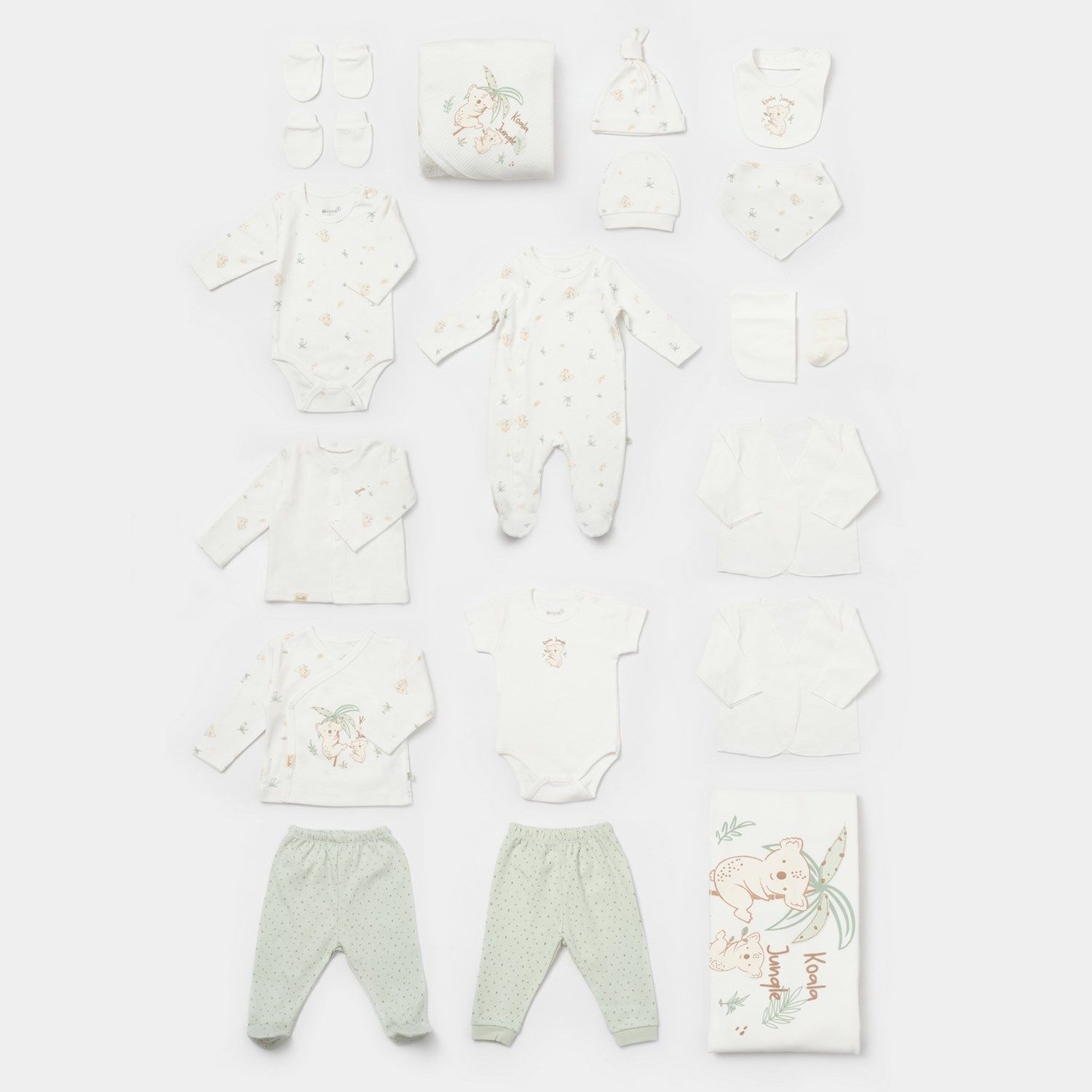 Bibaby Biorganic Koala Jungle 20'Li Hastane Çıkış Seti 84026 - Mint