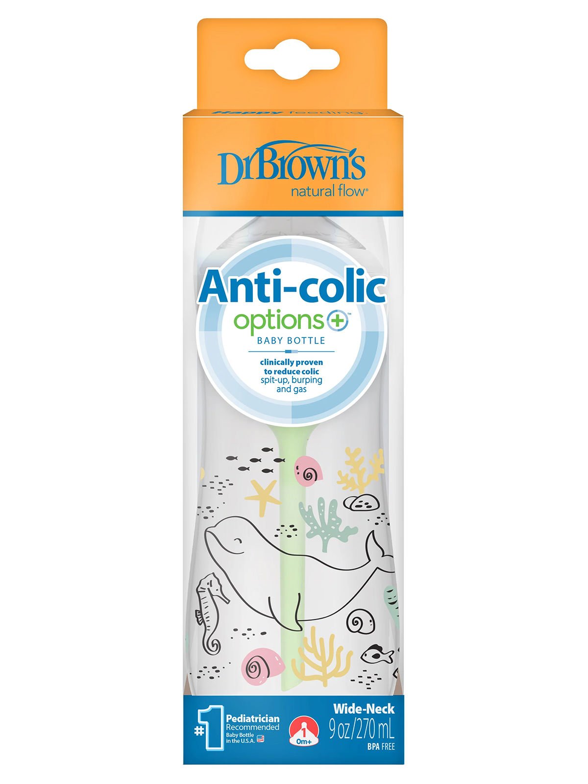 Dr.Browns Geniş Ağız PP Antikolik Options Biberon 270ml Kız